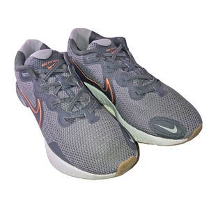 Nike Women's Renew Size 10 Running Shoes Gray Orange